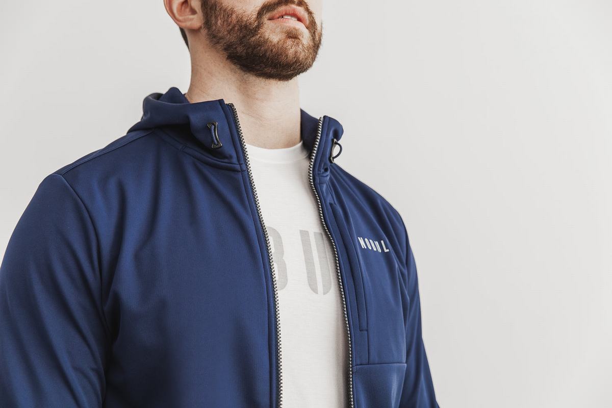 Nobull Softshell Men's Jackets Navy | Australia (SJ2401)